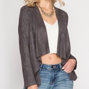 Faux Suede Jacket